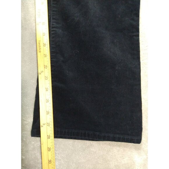 Talbots Pants Womens 18W Petite Black Corduroy Signature Boot Mid Rise Stretch - Picture 5 of 10